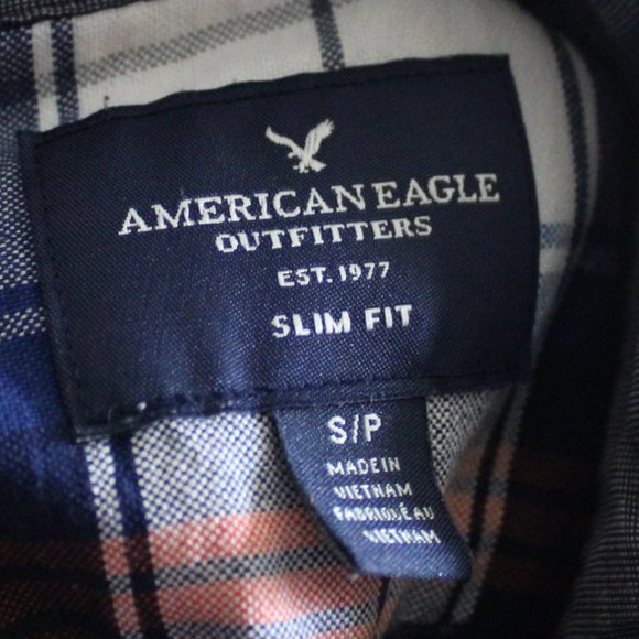 American Eagle Outfitters Plaid Long Sleeve Slim Fit Button Down Shirt - Picture 10 of 10